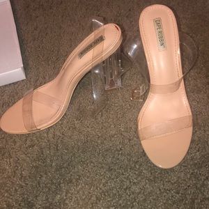 Fashion Nova clear strap heels Size 9